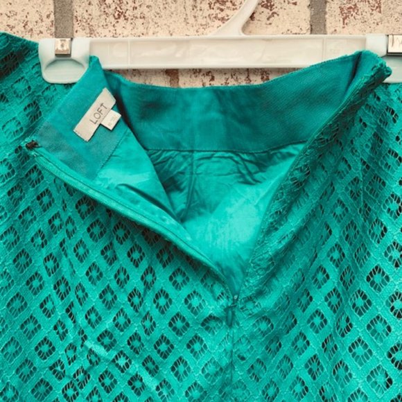LOFT Teal Pencil Skirt Size 10 - Picture 5 of 10